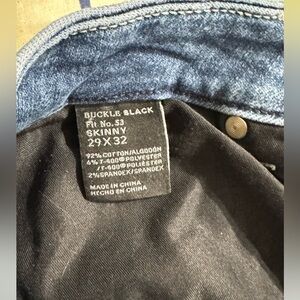 Buckle Black skinny jeans. Fit No 53